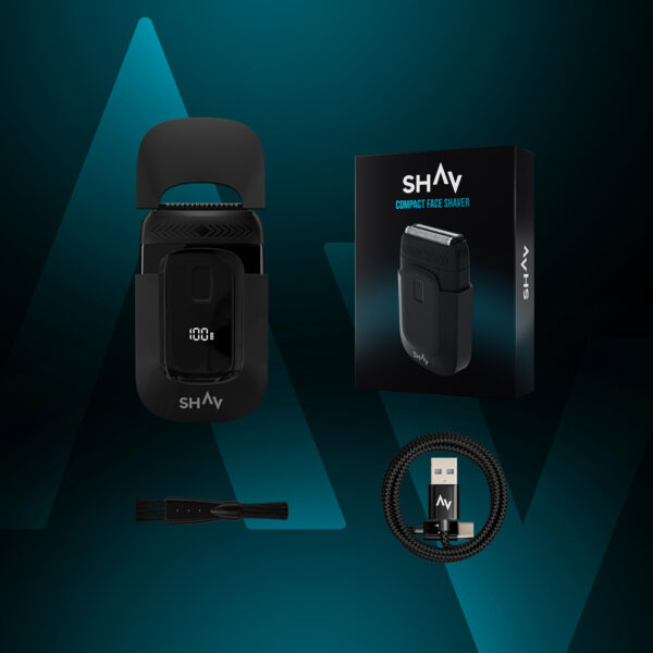 shav handler with it's package and charger